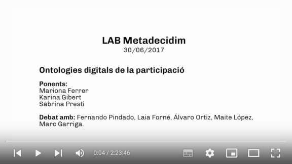  LAB Metadecidim. Ontologies digitals de la participació 